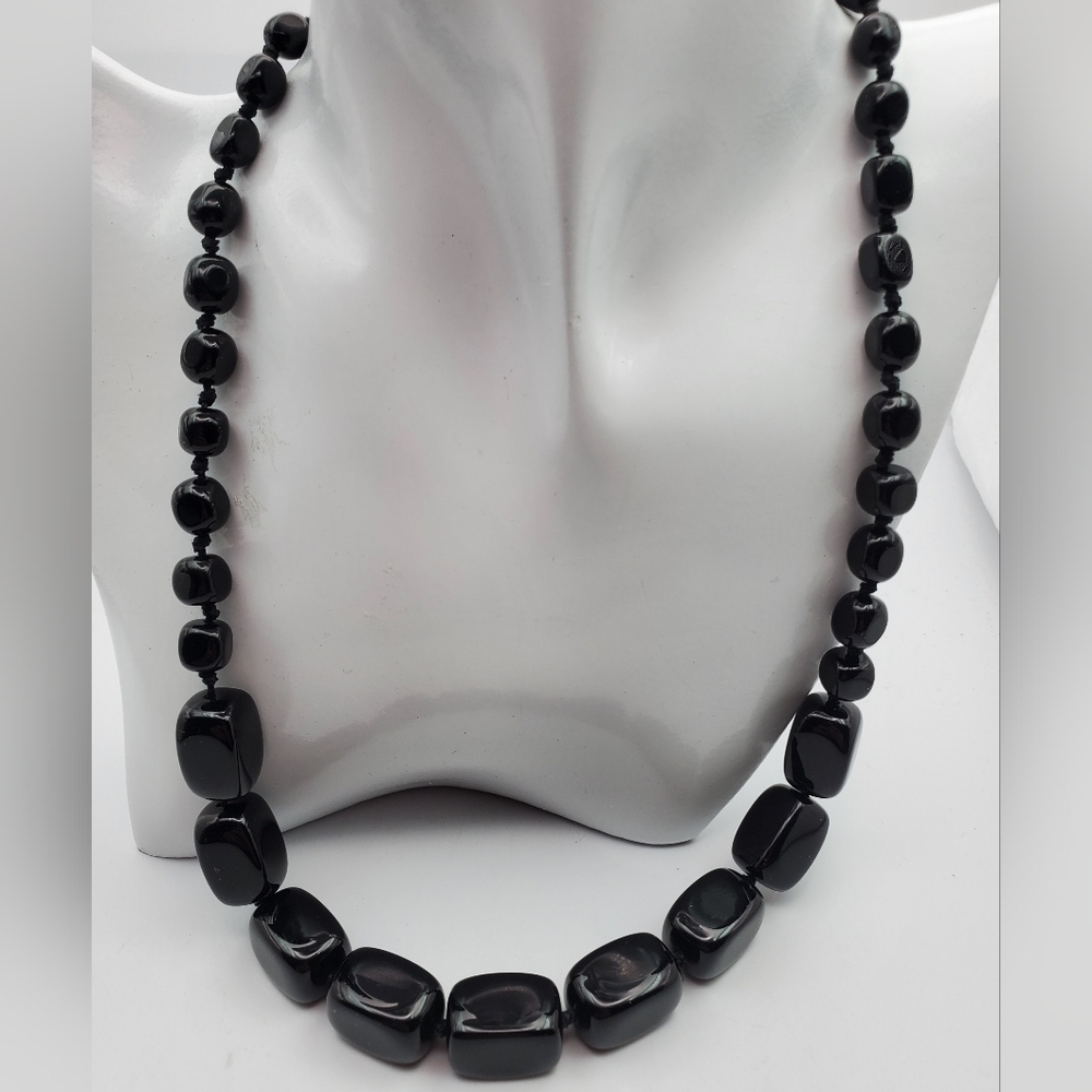 Irregular natural onyx stone necklace N2312